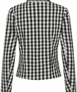 New In Collectif Lorrina Gingham 60's Jacket Black White 10 New In Collectif Lorrina Gingham 60's Jacket Black White