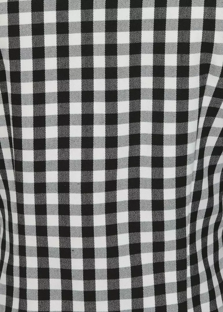 New In Collectif Lorrina Gingham 60's Jacket Black White 7 New In Collectif Lorrina Gingham 60's Jacket Black White