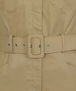 Collectif Brunel Safari 70's Pencil Dress Beige 9 Collectif Brunel Safari 70's Pencil Dress Beige