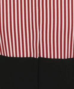 New In Collectif Zelda Striped 60's Pencil Black White Red