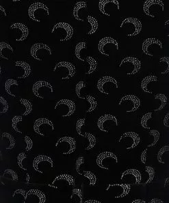 Collectif Vanessa Glitter Moon Velvet 50's Pencil Dress Black