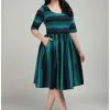 New In Collectif Amber Lea Twilight Stripe 50's Swing Dress 2 New In Collectif Amber Lea Twilight Stripe 50's Swing Dress