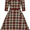 Collectif Linette McKenzie Check 40's Swing Dress Multi 2 Collectif Linette McKenzie Check 40's Swing Dress Multi