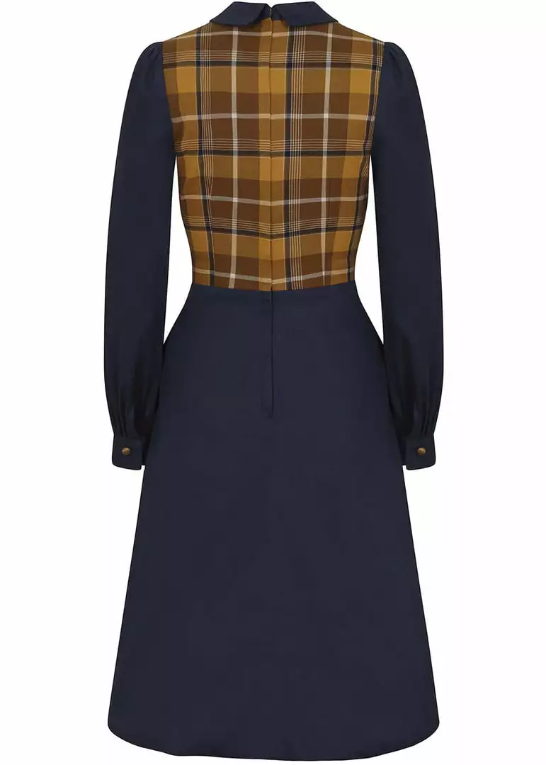 Collectif Dawna Moonhill Check 60's Swing Dress Multi 5 Collectif Dawna Moonhill Check 60's Swing Dress Multi