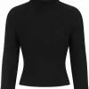 Collectif Rai Knitted 60's Jumper Black 2 Collectif Rai Knitted 60's Jumper Black
