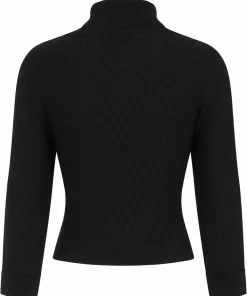 Collectif Rai Knitted 60's Jumper Black 7 Collectif Rai Knitted 60's Jumper Black
