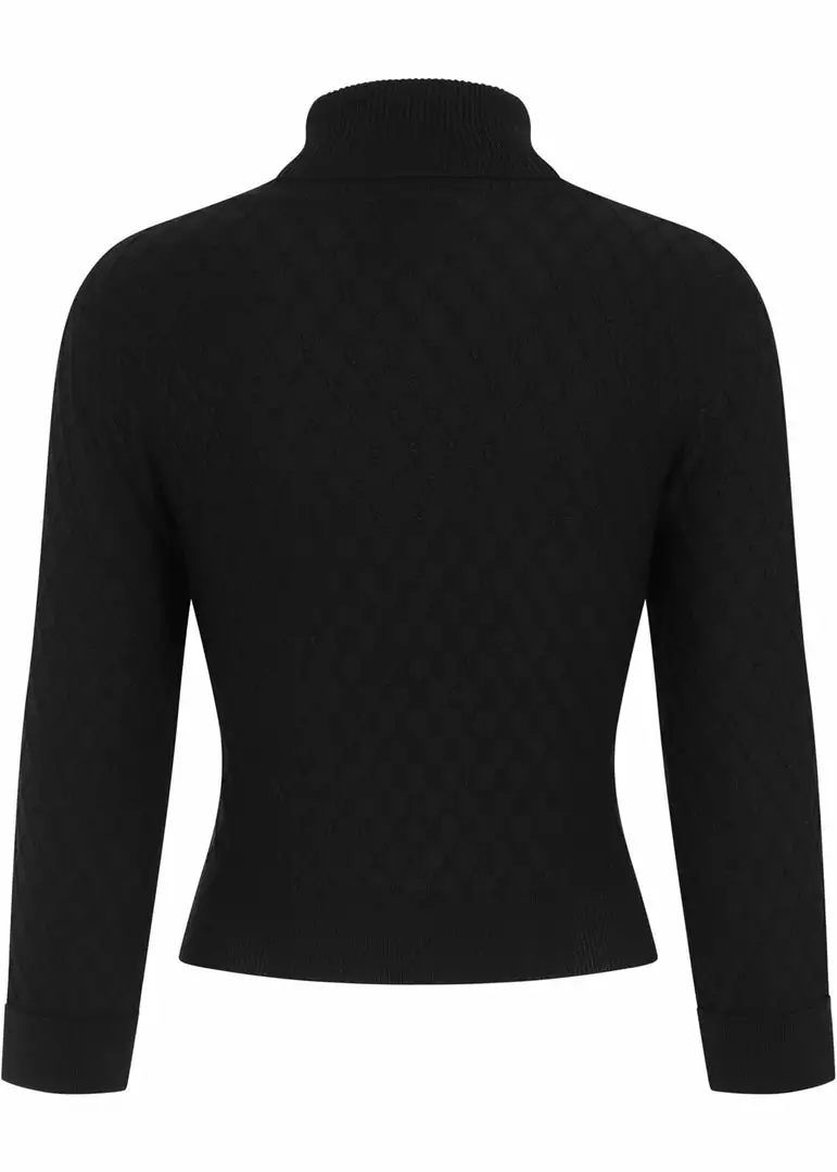 Collectif Rai Knitted 60's Jumper Black 5 Collectif Rai Knitted 60's Jumper Black