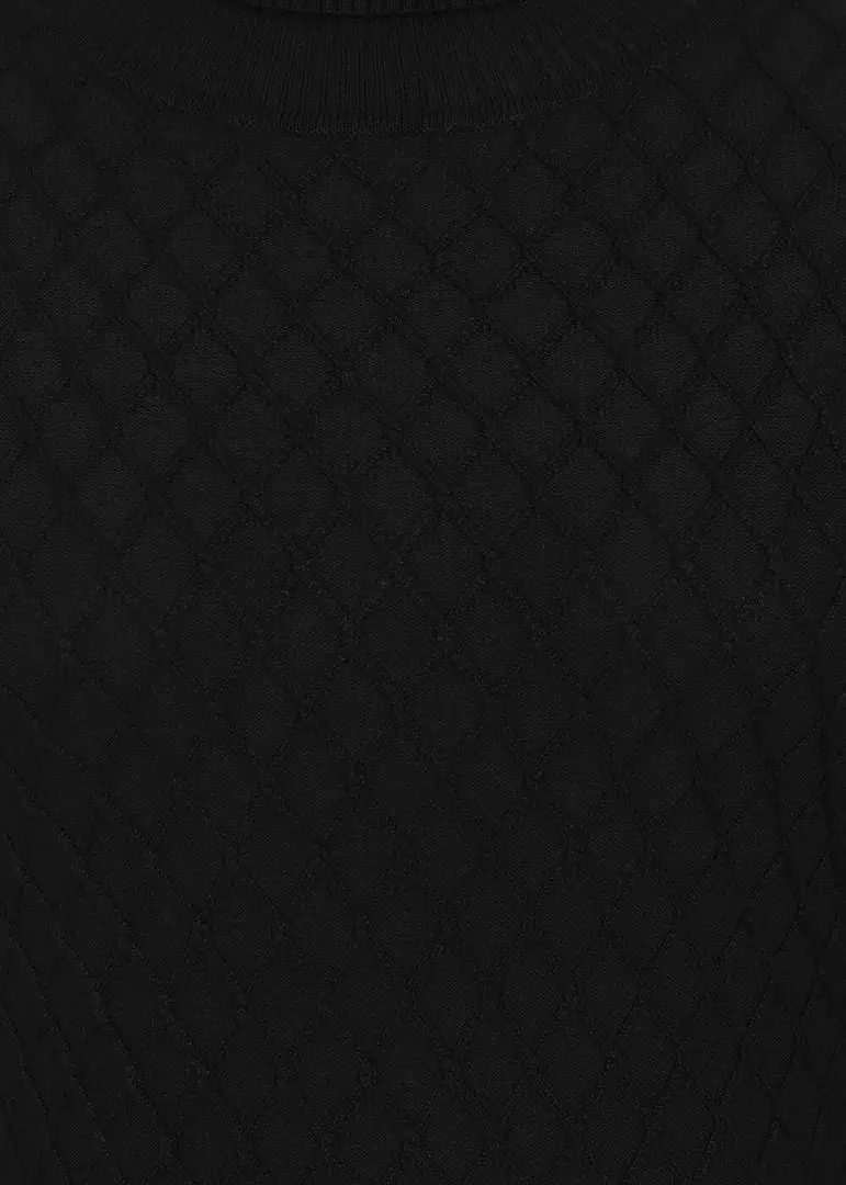 Collectif Rai Knitted 60's Jumper Black 4 Collectif Rai Knitted 60's Jumper Black