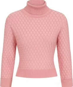 Collectif Rai Knitted 60's Jumper Pink New In