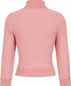 Collectif Rai Knitted 60's Jumper Pink New In