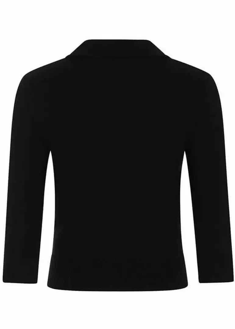 Collectif Halette Pumpkins 50's Cardigan Black New In 6 Collectif Halette Pumpkins 50's Cardigan Black New In