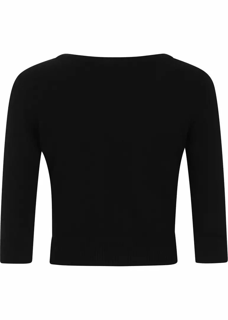 Collectif Charlene Deathly Apples 50's Cardigan Black New In 6 Collectif Charlene Deathly Apples 50's Cardigan Black New In