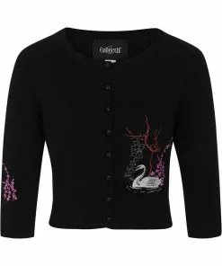 Collectif Lucy Swan Forest 40's Cardigan Black