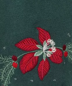 New In Collectif Stevie Escapist Floral 50's Jumper Green 9 New In Collectif Stevie Escapist Floral 50's Jumper Green