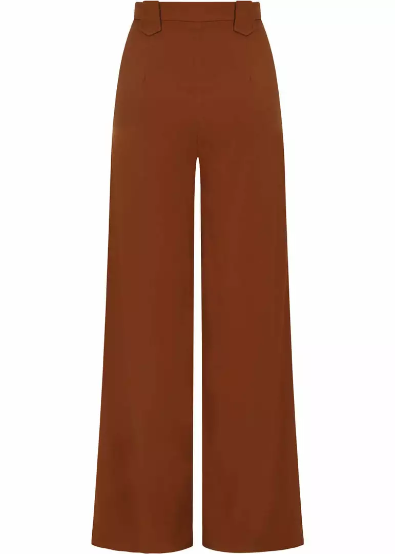 New In Collectif Darleen 40's Trousers Brown 5 New In Collectif Darleen 40's Trousers Brown