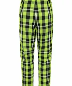 New In Collectif Rada Frogs Breath Check 60's Trousers Green