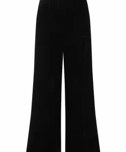 Collectif Virginia Velvet 70's Trousers Black