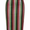 Collectif Polly Mountain Stripe 50's Pencil Skirt Multi