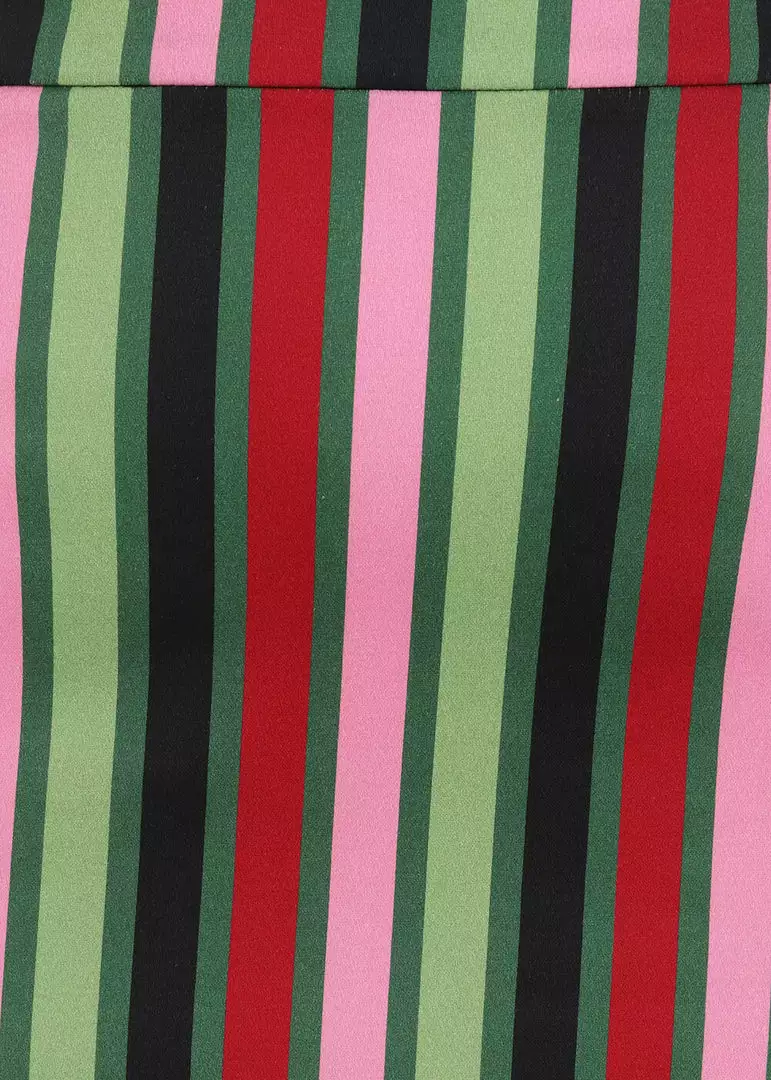 Collectif Polly Mountain Stripe 50's Pencil Skirt Multi 5 Collectif Polly Mountain Stripe 50's Pencil Skirt Multi