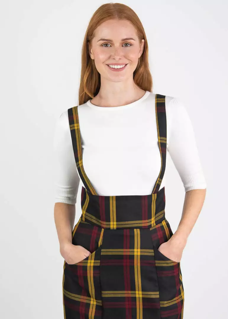 New In Collectif Alexa Giles Check 40's Pencil Skirt Multi 8 New In Collectif Alexa Giles Check 40's Pencil Skirt Multi