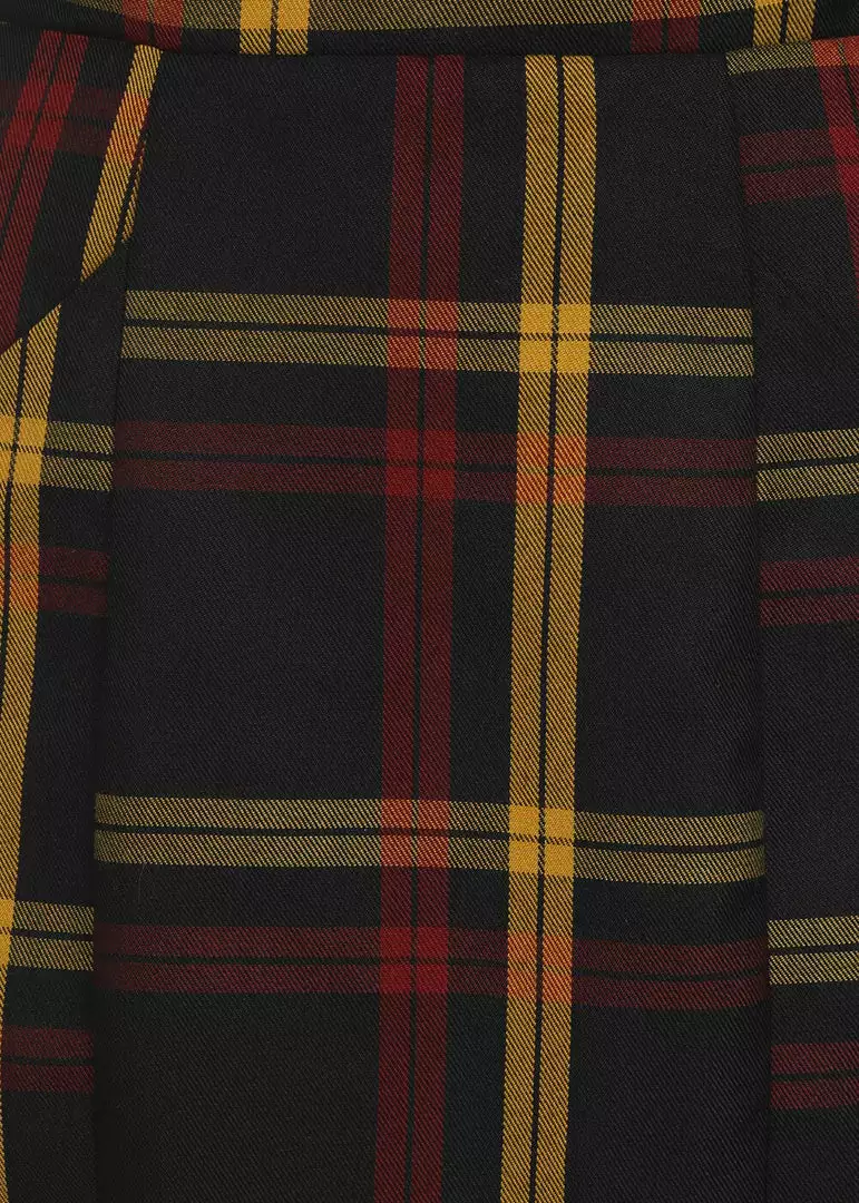 New In Collectif Alexa Giles Check 40's Pencil Skirt Multi 6 New In Collectif Alexa Giles Check 40's Pencil Skirt Multi