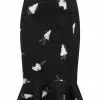 Collectif Winifred Pinup Ghouls 50's Fishtail Skirt Black White New In