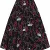 Collectif Megan Swan Forest 50's Swing Skirt Black New In