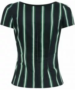 Collectif Mimi Witch Stripes 50's Top Black New In 8 Collectif Mimi Witch Stripes 50's Top Black New In