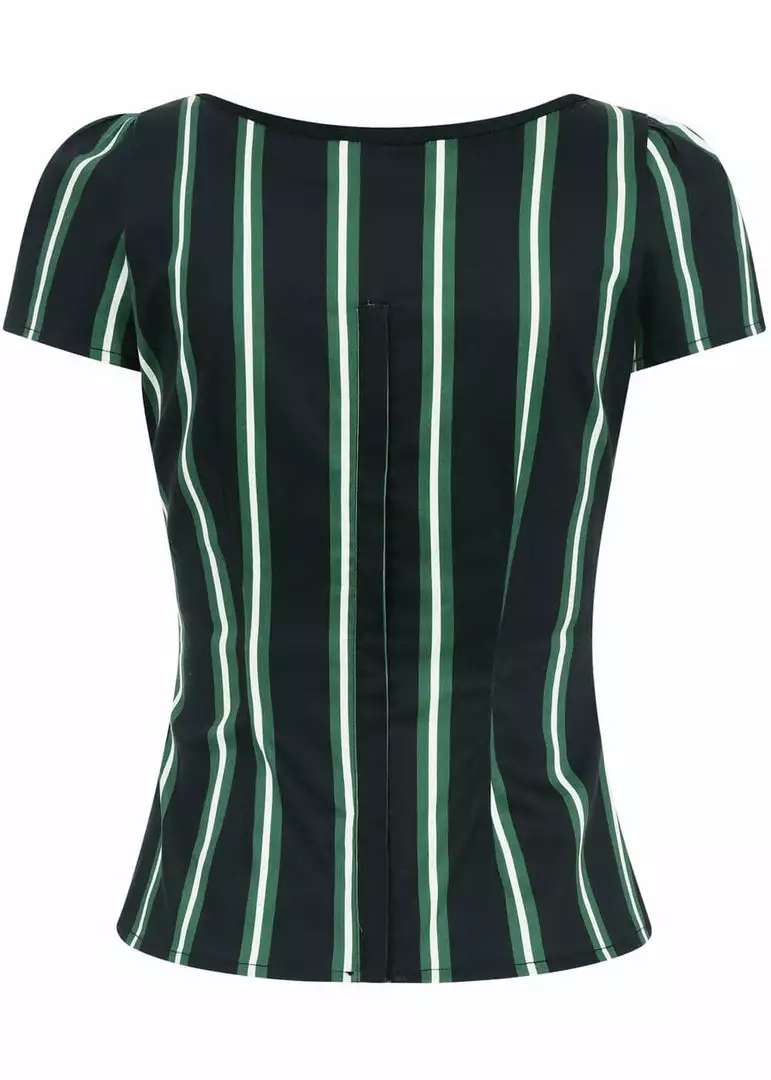 Collectif Mimi Witch Stripes 50's Top Black New In 5 Collectif Mimi Witch Stripes 50's Top Black New In