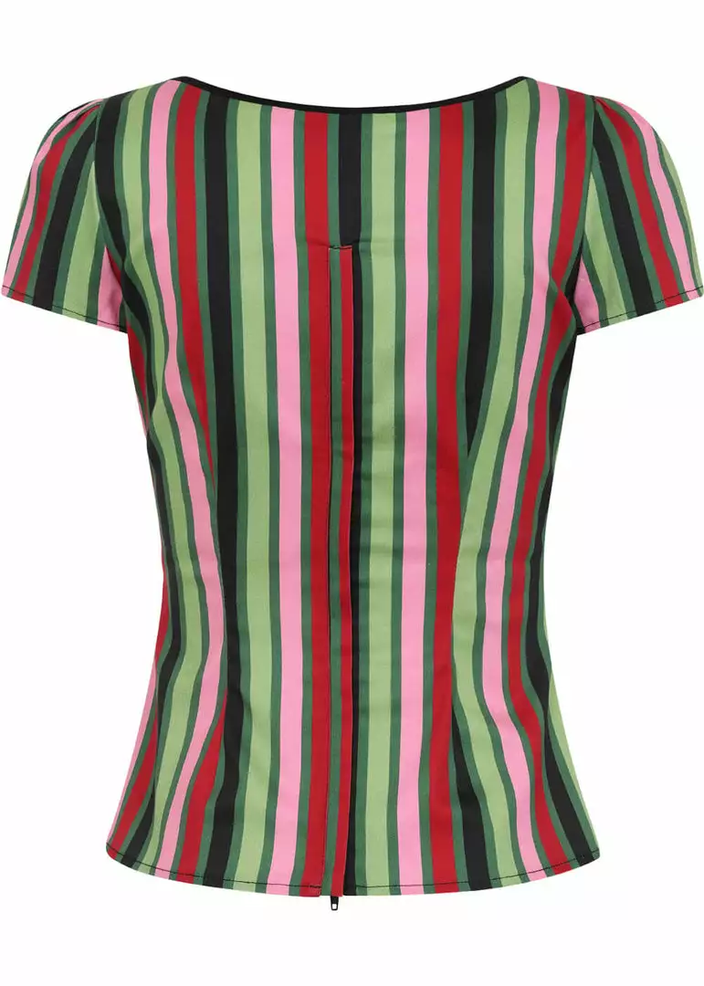 Collectif Mimi Mountain Stripe 50's Top New In 5 Collectif Mimi Mountain Stripe 50's Top New In