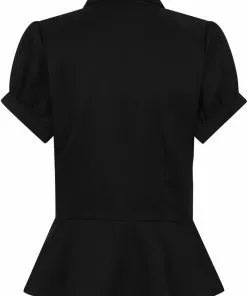 New In Collectif Mary Grace 40's Blouse Plain Black 5 New In Collectif Mary Grace 40's Blouse Plain Black