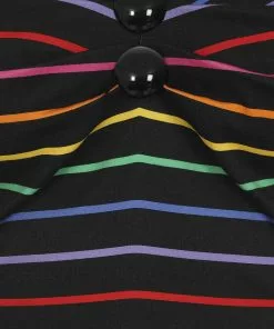 Collectif Dolores Dark Rainbow 50's Top Black Multi New In 9 Collectif Dolores Dark Rainbow 50's Top Black Multi New In