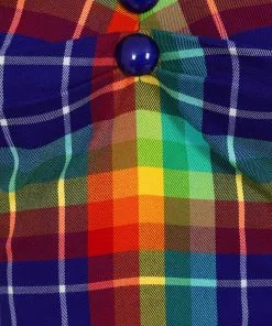 Collectif Dolores Rainbow Check 50's Top