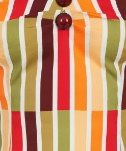 Collectif Dolores Alternate Stripe 50's Top Multicolour New In
