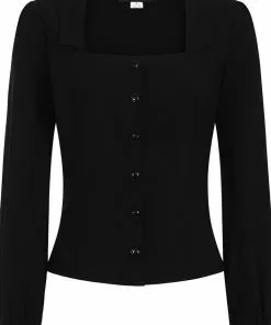 Collectif Lillian 40's Blouse Black