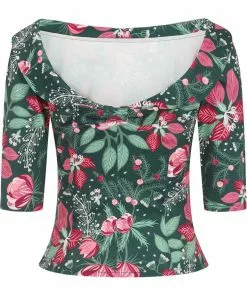 New In Collectif Cordelia Escapist 40's Floral Top