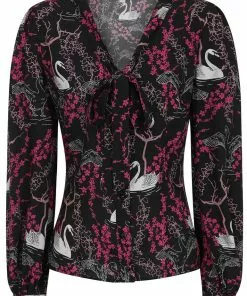 Collectif Luiza Swan Forest 40's Blouse Multicolour
