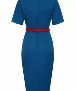 Collectif Aleksi 50's Pencil Dress Petrol New In 11 Collectif Aleksi 50's Pencil Dress Petrol New In