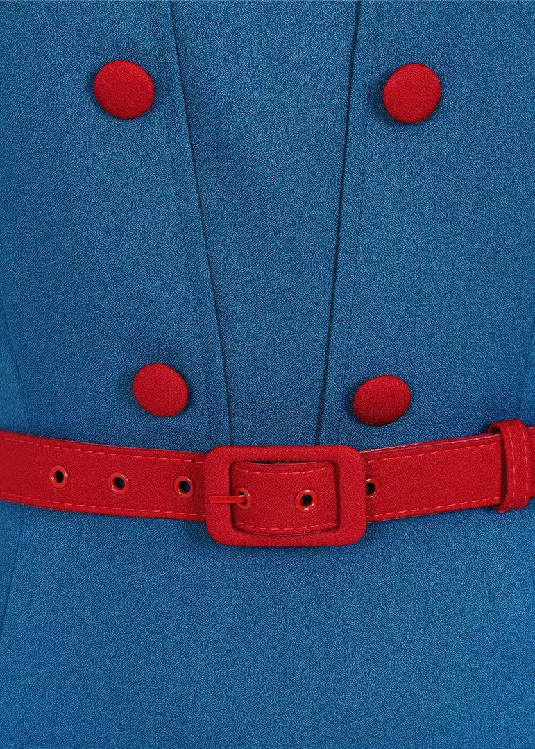 Collectif Aleksi 50's Pencil Dress Petrol New In 7 Collectif Aleksi 50's Pencil Dress Petrol New In