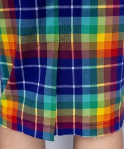 New In Collectif June Rainbow Check 50's Pencil Dress Multi 17 New In Collectif June Rainbow Check 50's Pencil Dress Multi