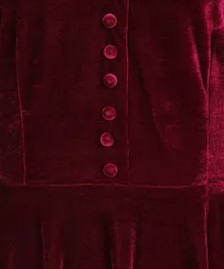 Collectif Clarina 60's Mini Dress Wine 10 Collectif Clarina 60's Mini Dress Wine