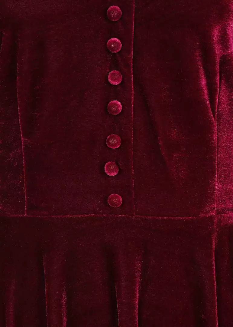 Collectif Clarina 60's Mini Dress Wine 5 Collectif Clarina 60's Mini Dress Wine