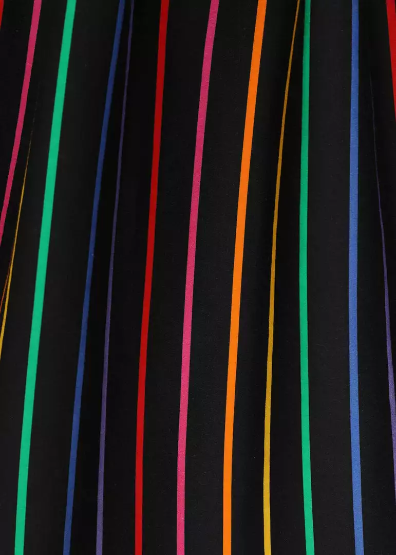 Collectif Amber-Lea Dark Rainbow 50's Swing Dress Multi New In 7 Collectif Amber-Lea Dark Rainbow 50's Swing Dress Multi New In