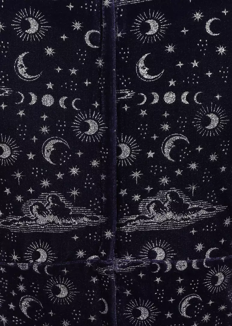 Collectif Trixie Celestial 50's Velvet Swing Dress Purple 8 Collectif Trixie Celestial 50's Velvet Swing Dress Purple