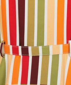 Collectif Caterina Alternate Stripe 50's Swing Dress Multi