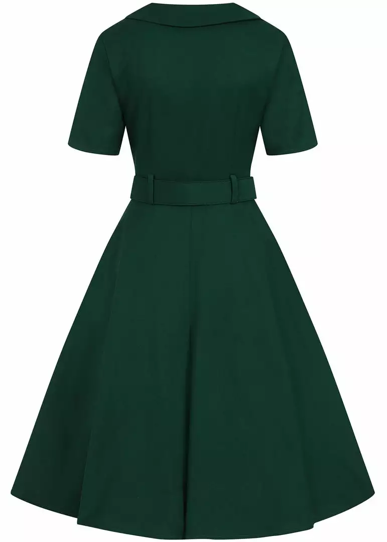 Collectif Ann Harrad 50's Swing Dress Green New In 6 Collectif Ann Harrad 50's Swing Dress Green New In
