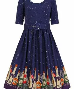 Collectif June Magic Potions 50's Swing Dress Multi New In