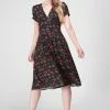 Collectif Miriana Love Roses 50's Swing Dress Black New In 1 Collectif Miriana Love Roses 50's Swing Dress Black New In