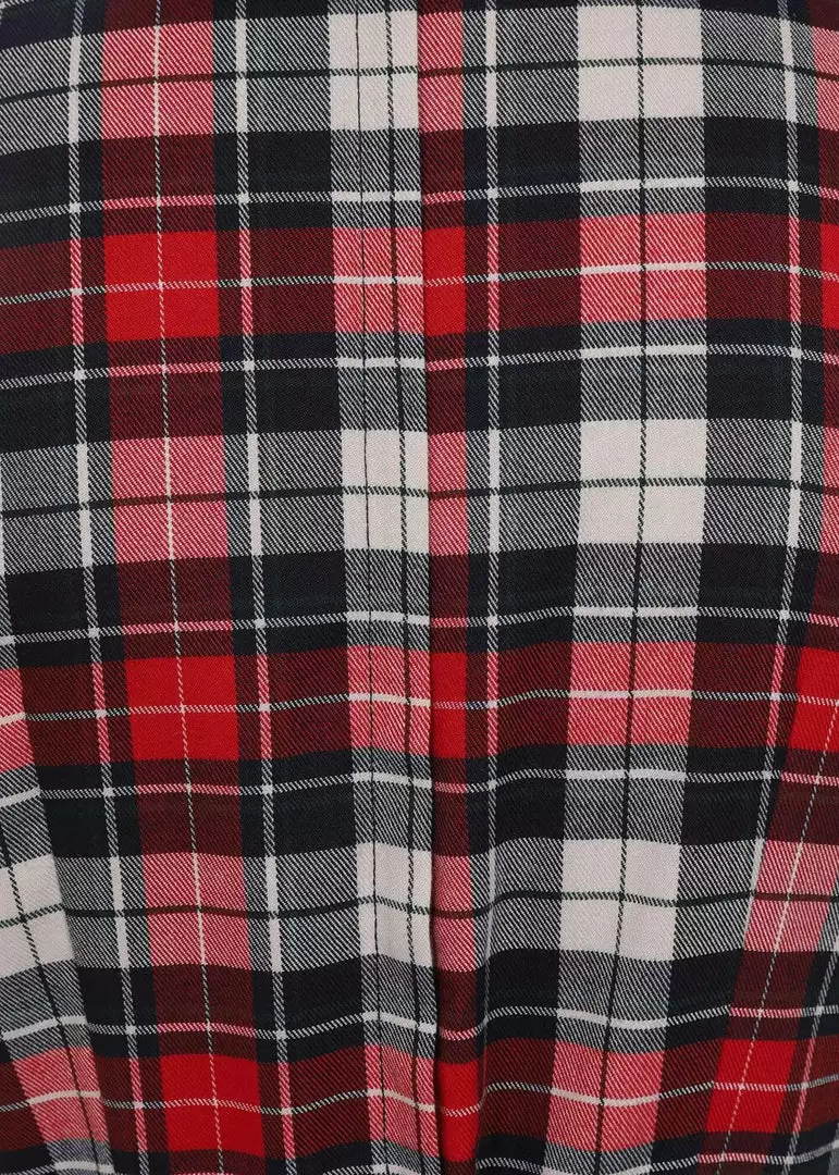 Collectif Hattie Sherwood Check 40's Playsuit Multicolour 9 Collectif Hattie Sherwood Check 40's Playsuit Multicolour