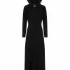 New In Collectif Galadriel Hooded 70's Maxi Dress Black